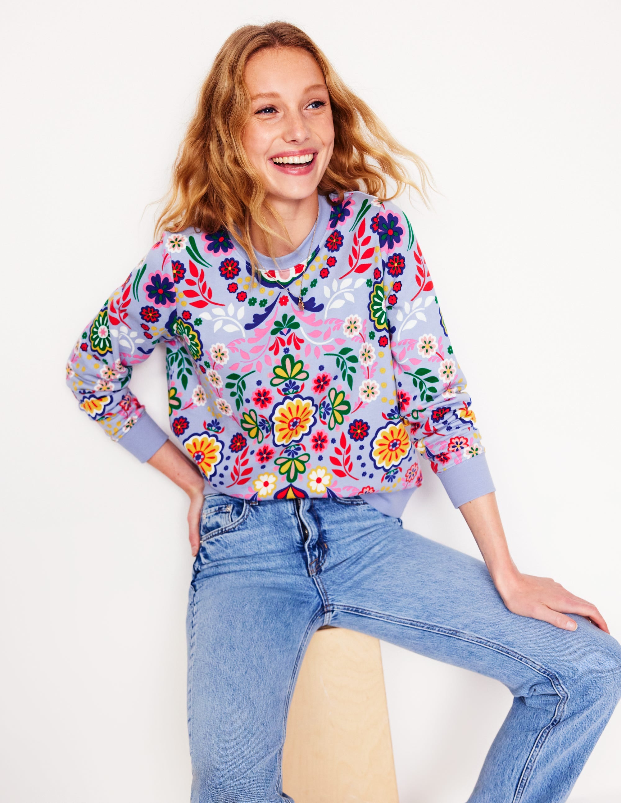  Hannah Printed Sweatshirt-Structured Meadow、mySite、ashleygrahame