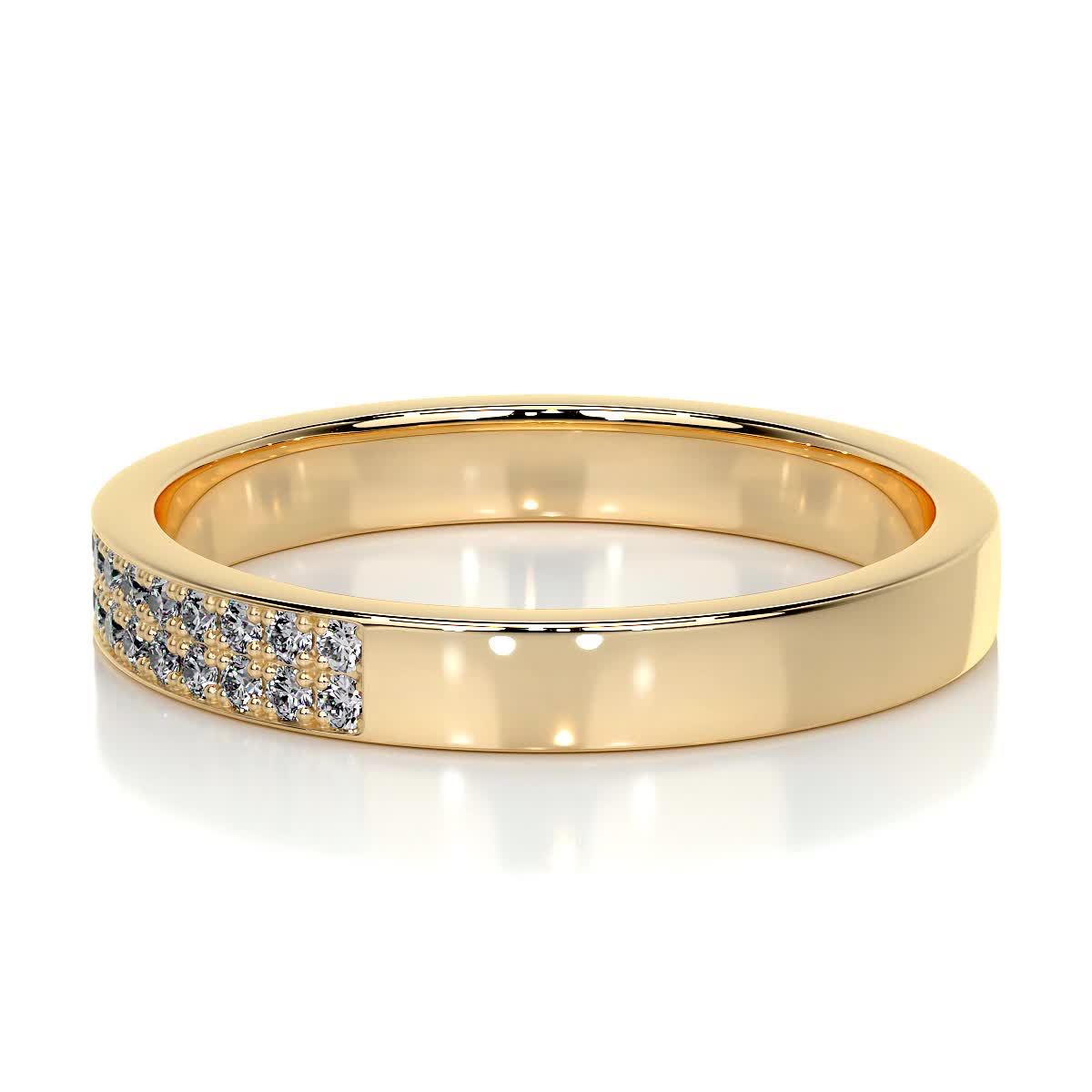 June Lab Grown Diamond Wedding Ring (0.2 Carat) - 18K Yellow Gold、mySite、hinf8tx79
