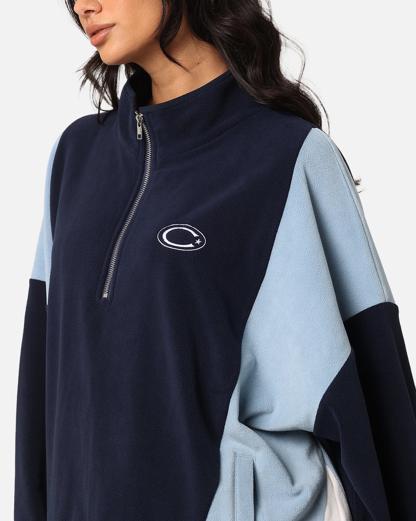 Carre C-Star Polarfleece Quarter Zip Crewneck Light Blue/Mul、mySite、zt4zffjzw