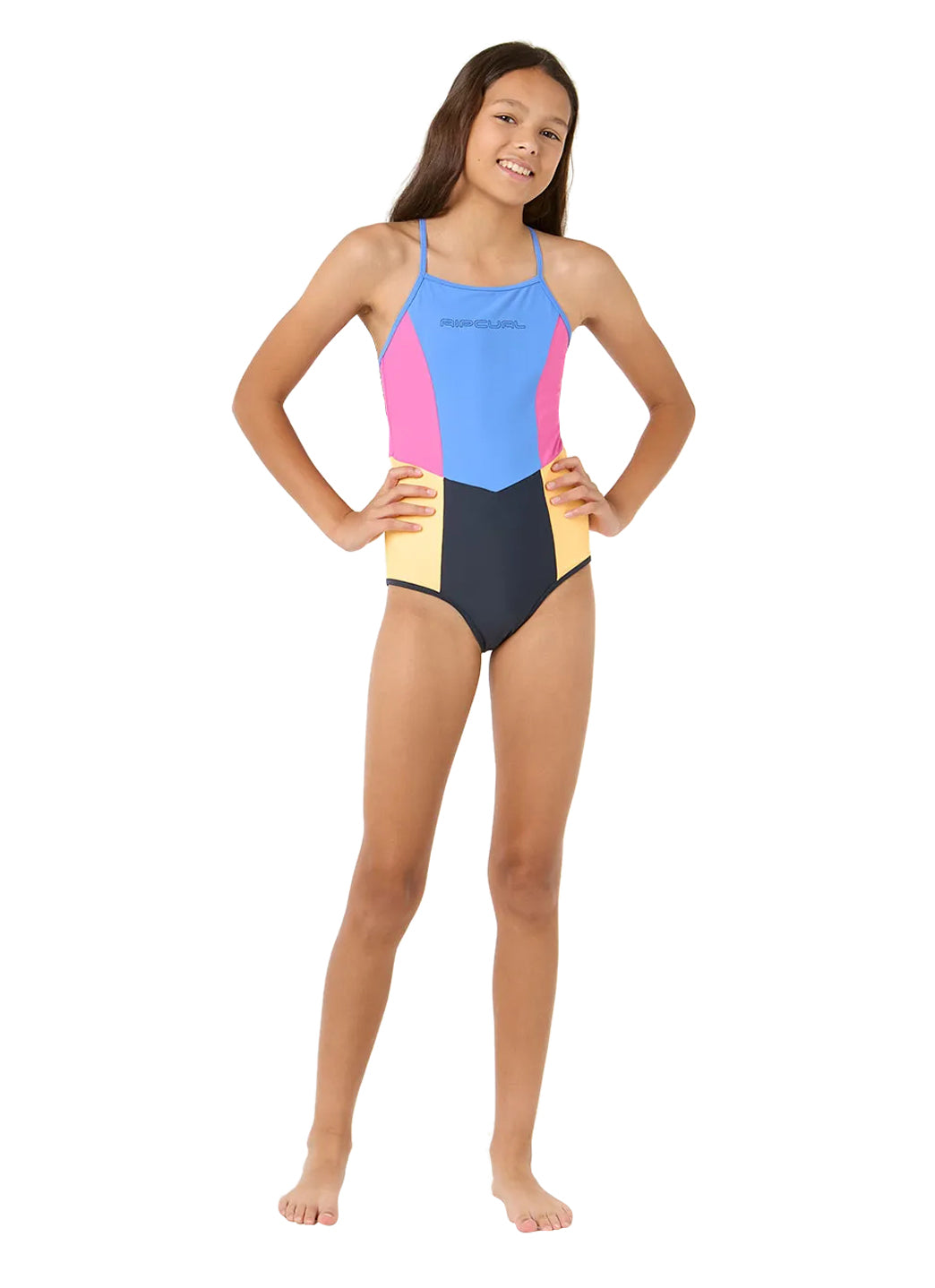 Rip Curl Girls' Block Party One Piece Swimsuit (Big Kid)、mySite、noshort
