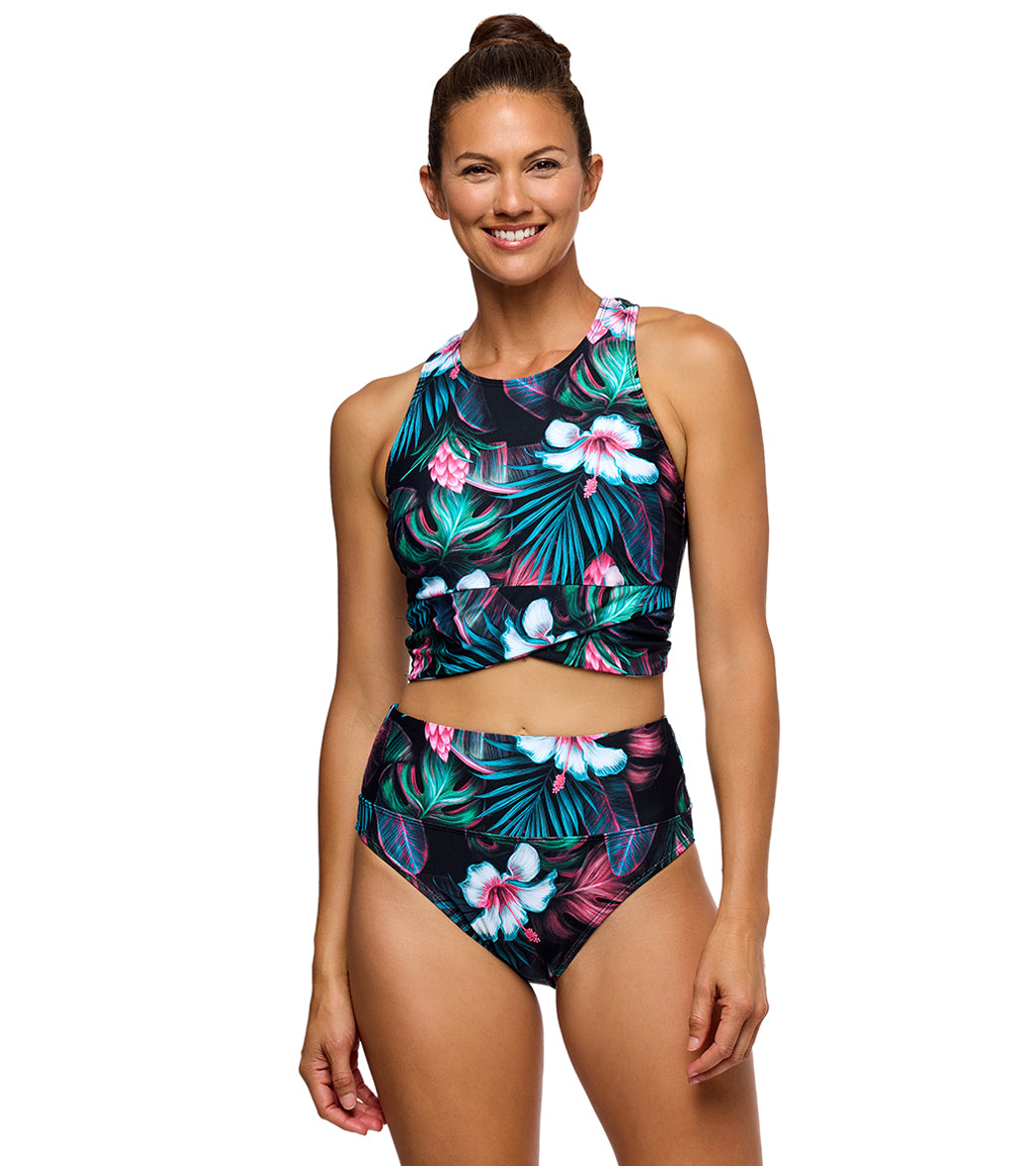 Next by Athena Women's Static Polynesian Paradise High Neck Bikini Top、mySite、noshort