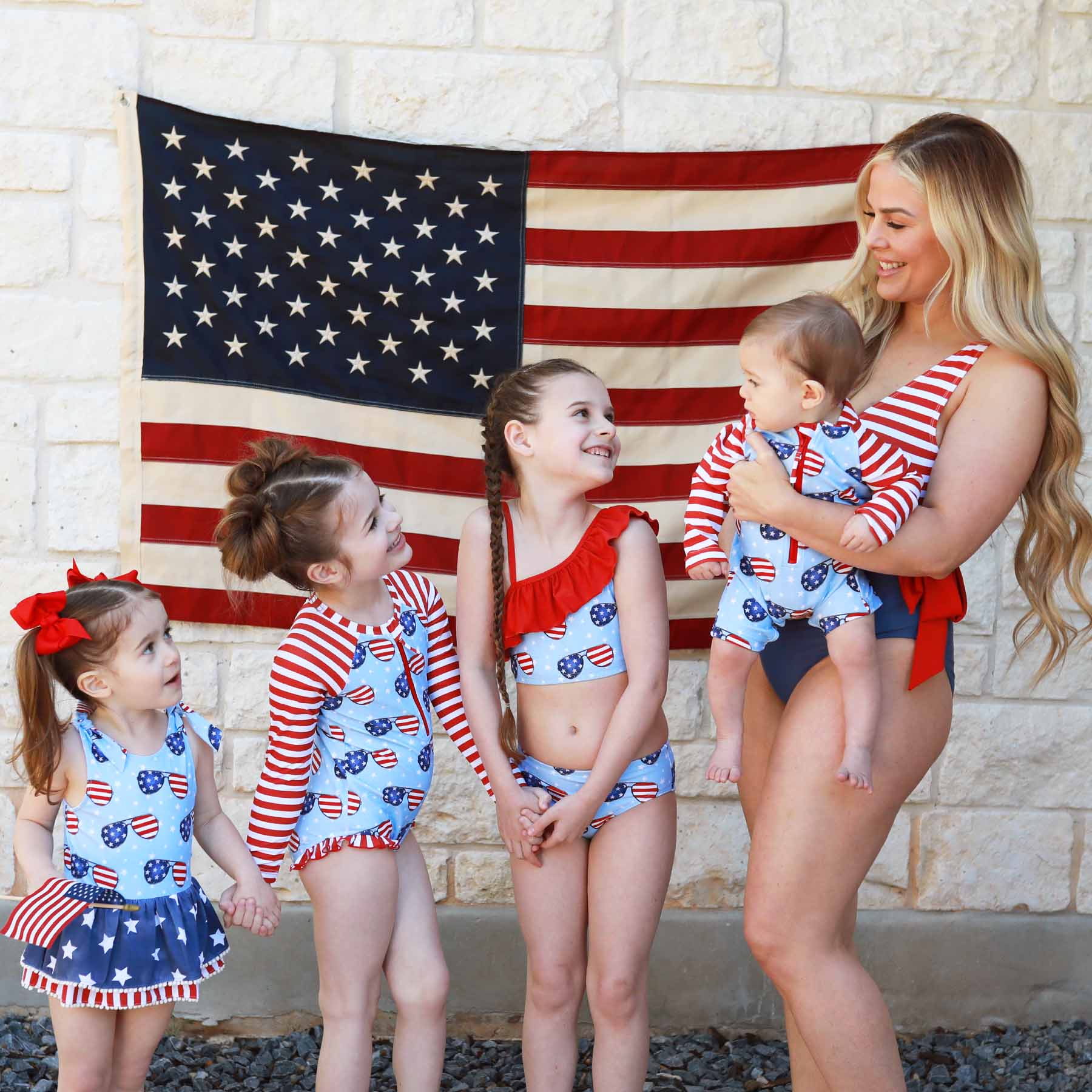  Women's Criss-Cross One-Piece Swimsuit | Patriotic Summer、mySite、layawaytickets