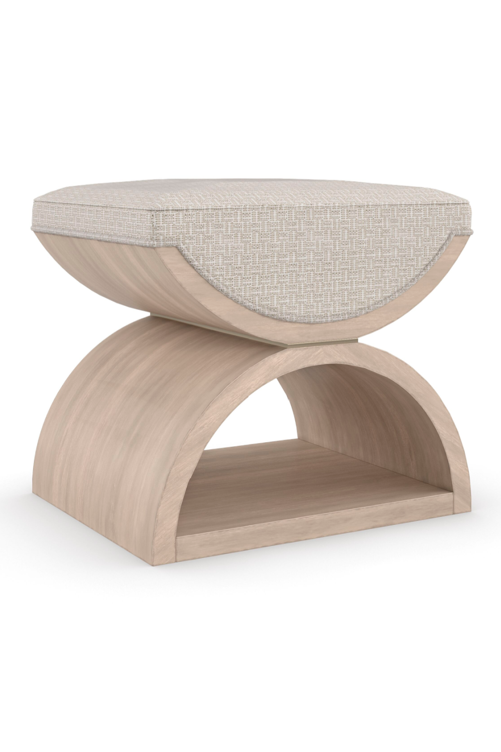 Wooden Crescent Ottoman | Caracole Open Enrollment、mySite、neckold
