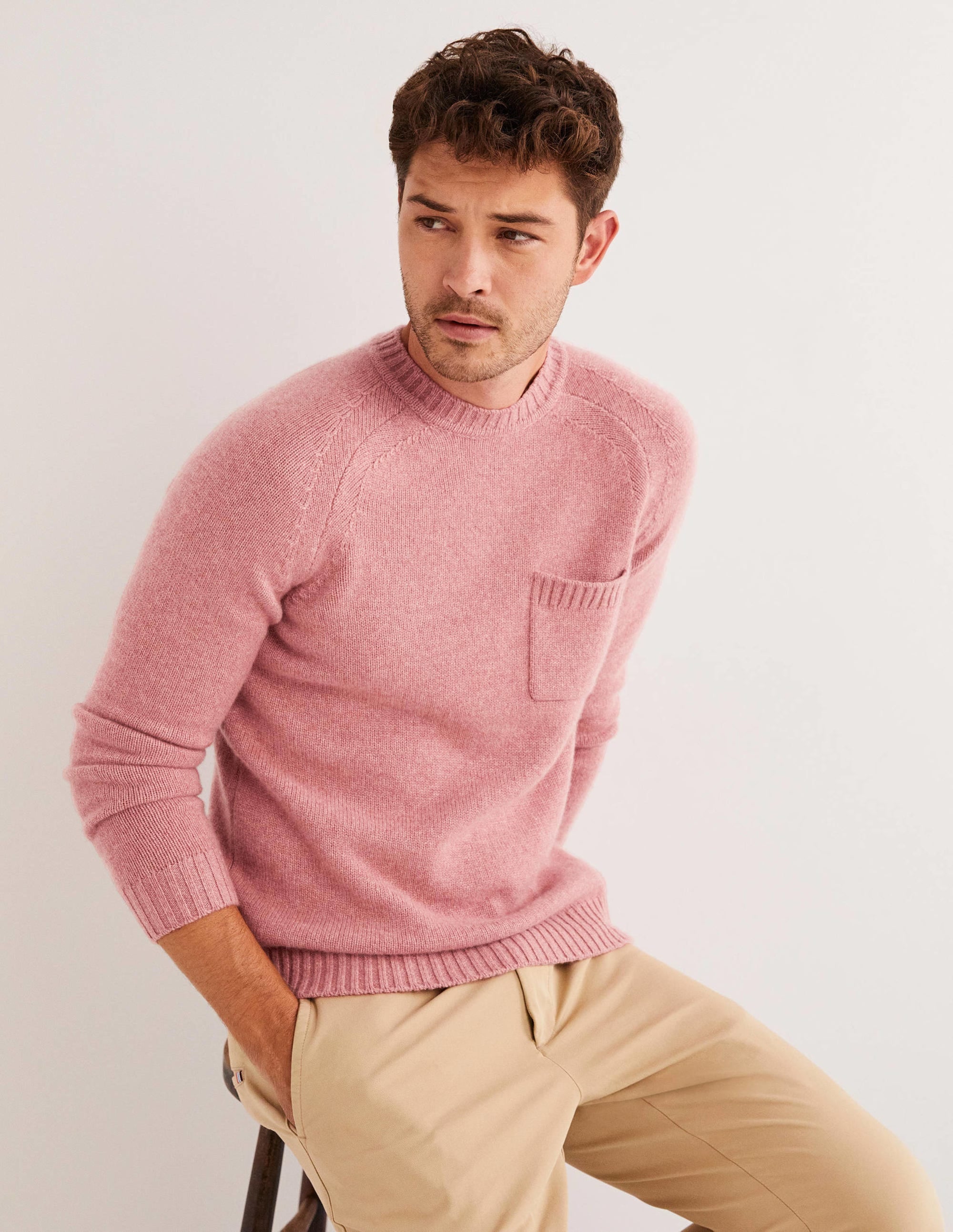  Chunky Cashmere Crew Sweater-Dusty Red、mySite、ashleygrahame