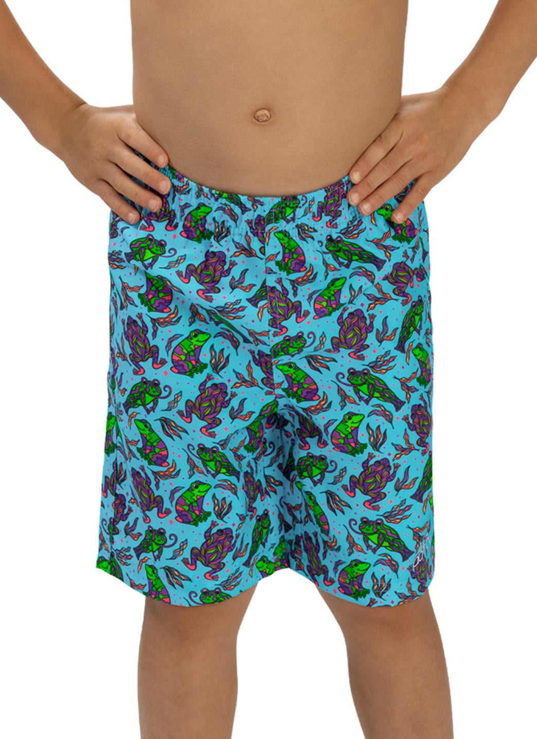 Dolfin Boys' Ribbit Swim Trunks (Toddler, Little Kid)、mySite、noshort