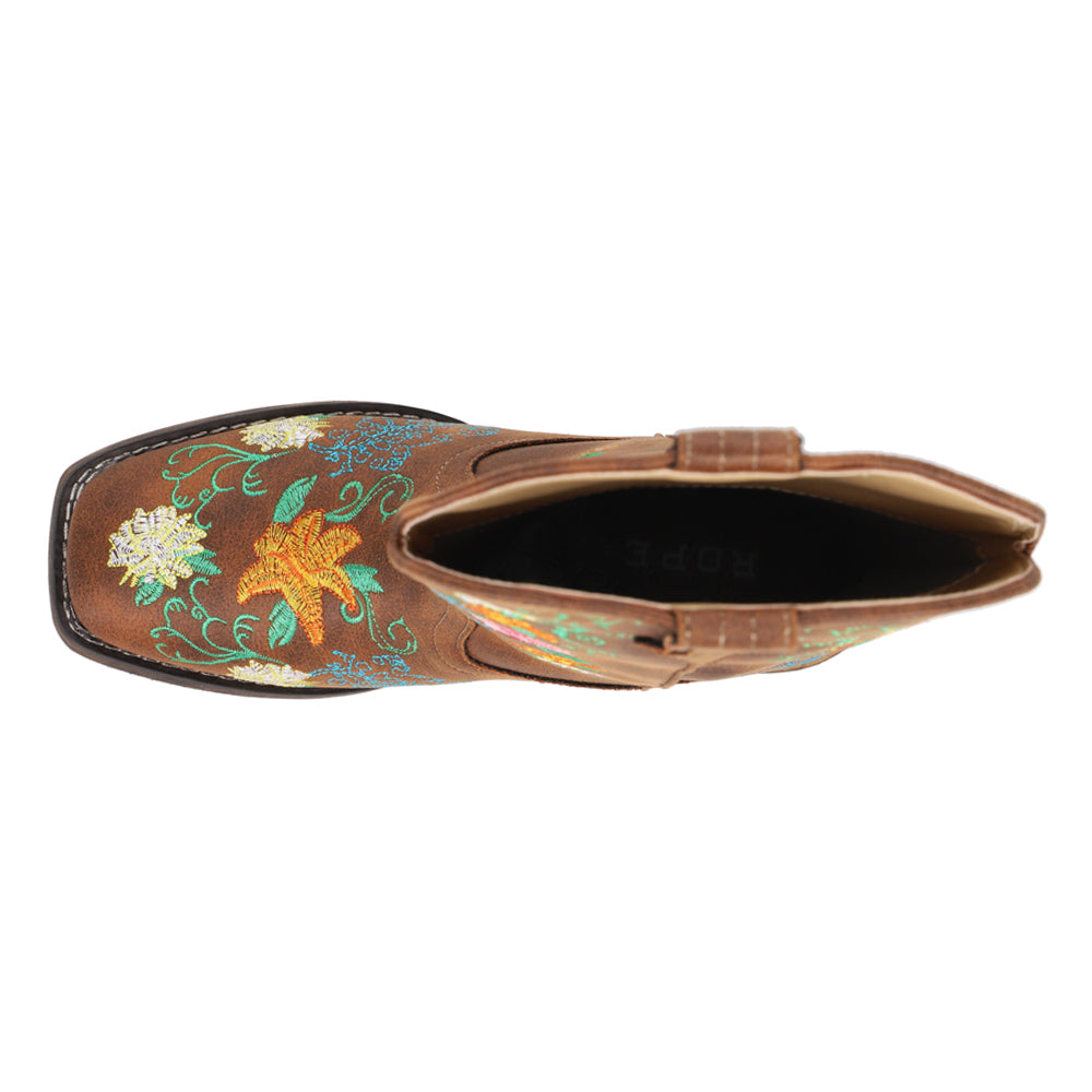 Bailey Floral Embroidered Square Toe Cowboy Boots、mySite、gtrtttuynbv