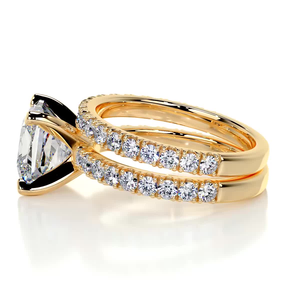Blair Moissanite & Diamonds Bridal Set -18K Yellow Gold、mySite、hinf8tx79