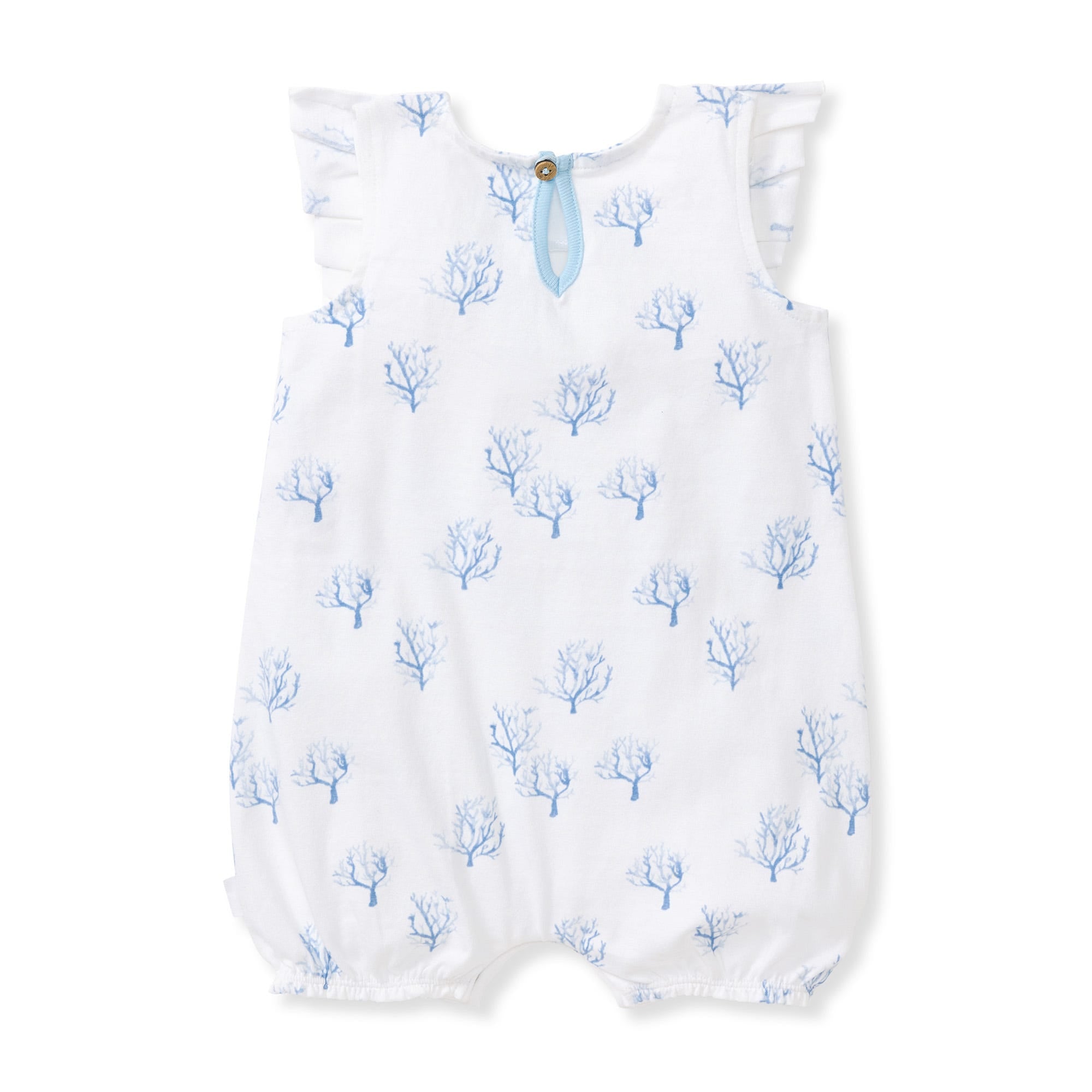 Coral Organic Baby Girl Romper、mySite、g9winljtr