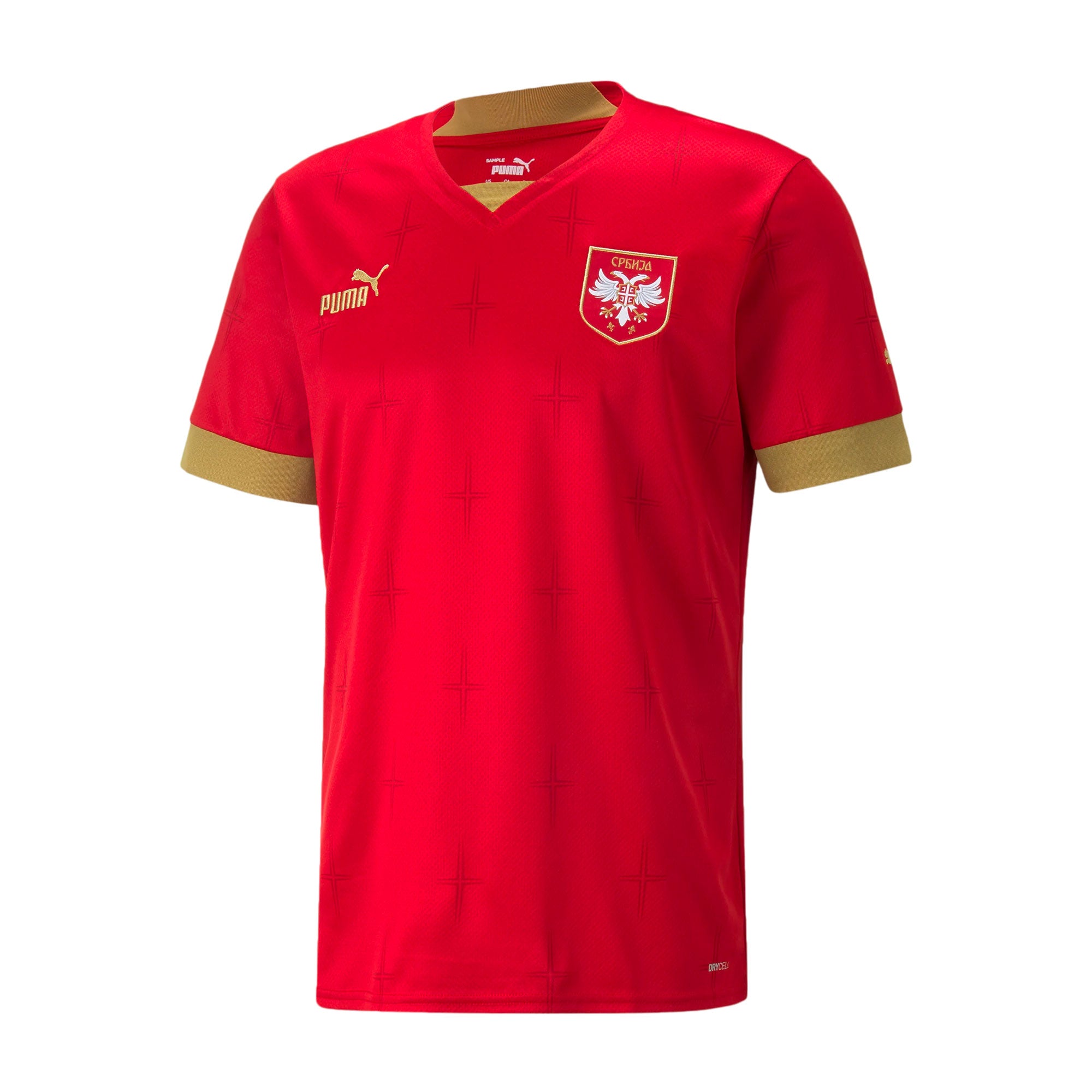 PUMA Men's Serbia 2022/23 Home Jersey Red/Gold、mySite、bottomscart
