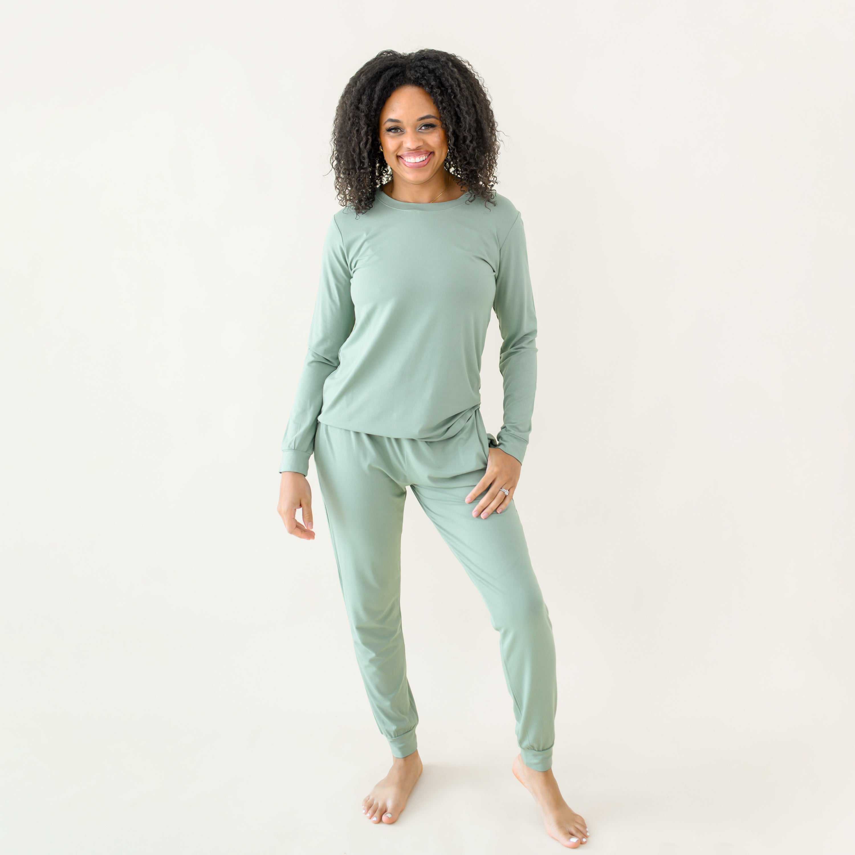  Women's Jogger Pajama Set in Thyme、mySite、layawaytickets