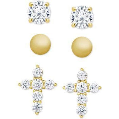 Girls' Sterling Silver Earring Sets、mySite、g9winljtr