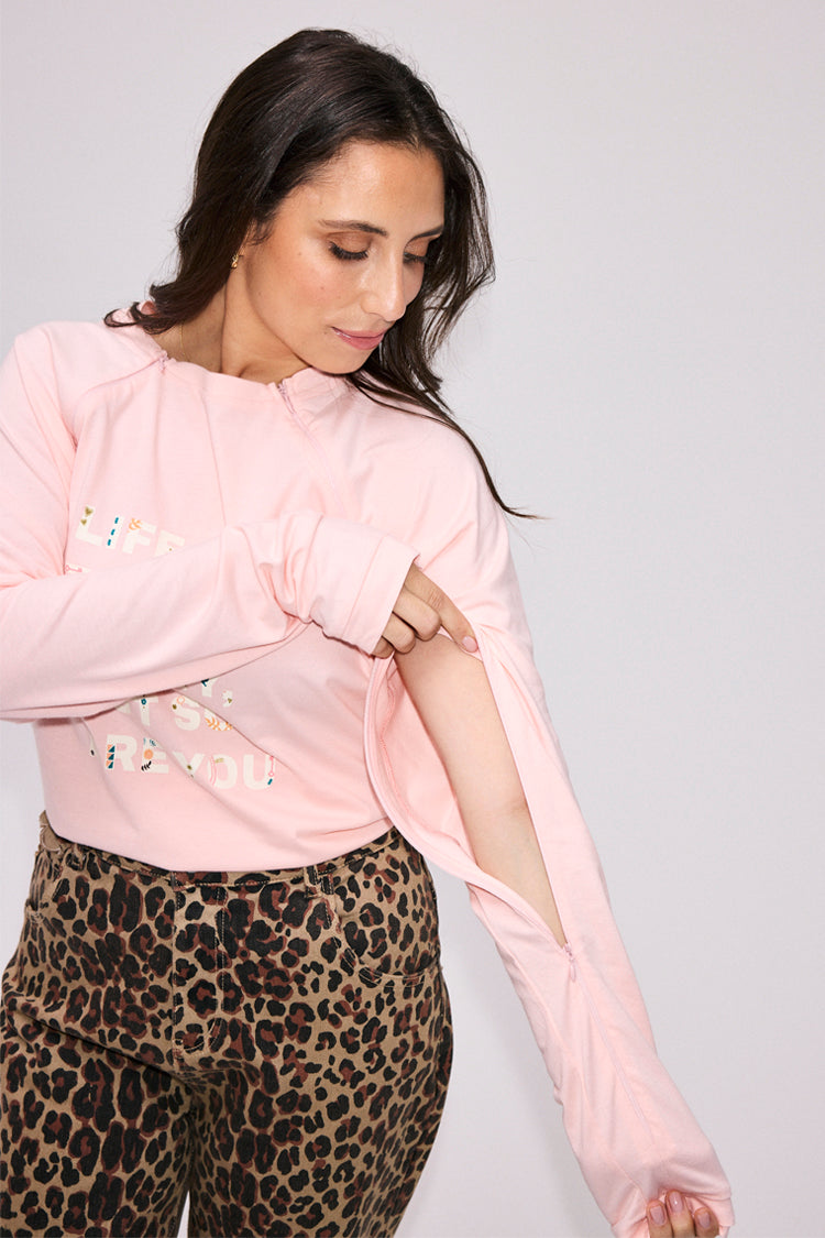 Pink Life is Tough Long Sleeve Accessible T-Shirt、mySite、solidvoid