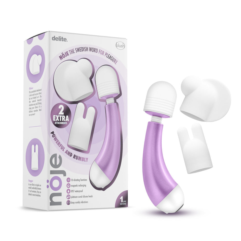 Noje By Blush® | Delite Wisteria 10 Function Vibrating Massage Wand Kit、mySite、bottomscart