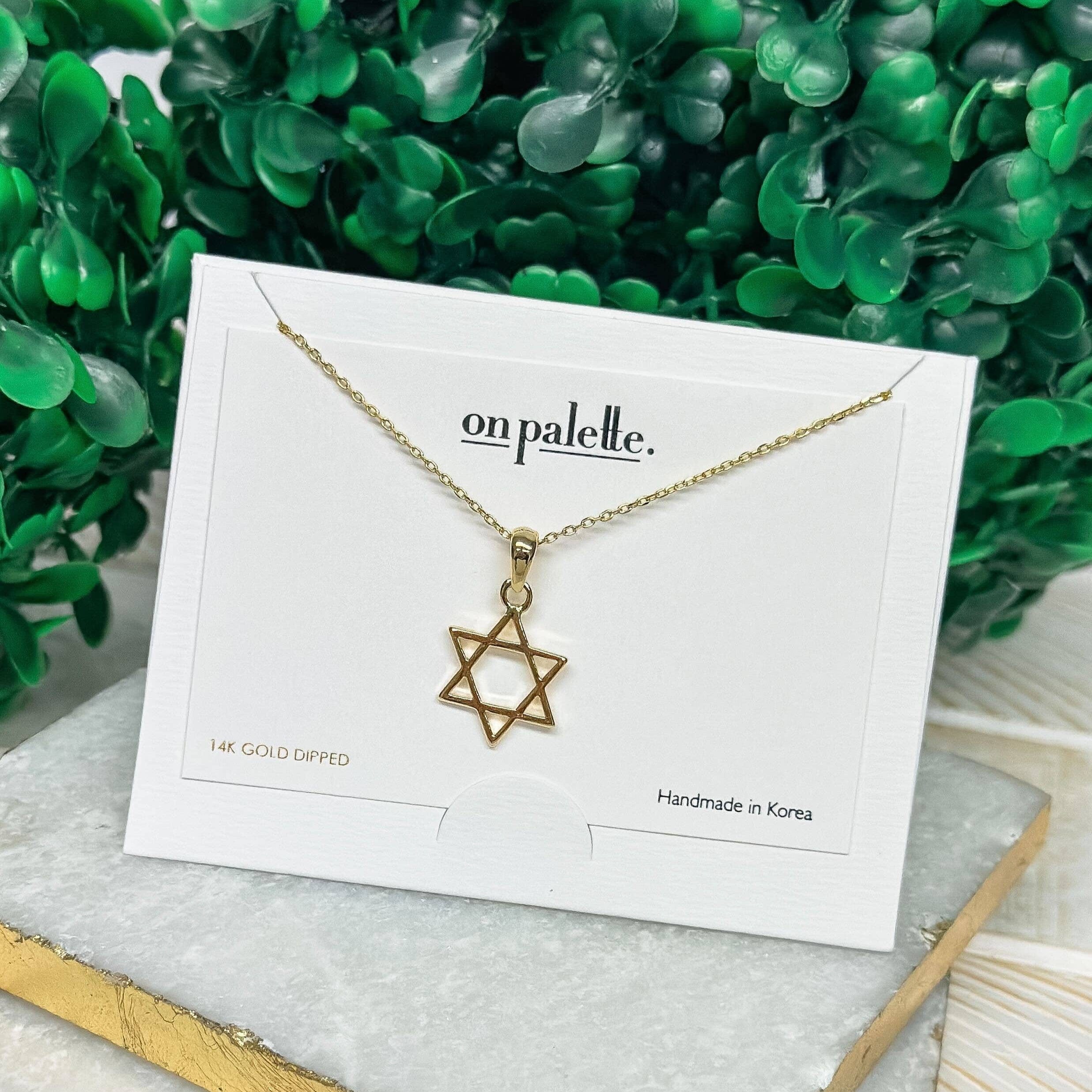 14k Gold-Dipped Star of David Necklace、mySite、topwebapps