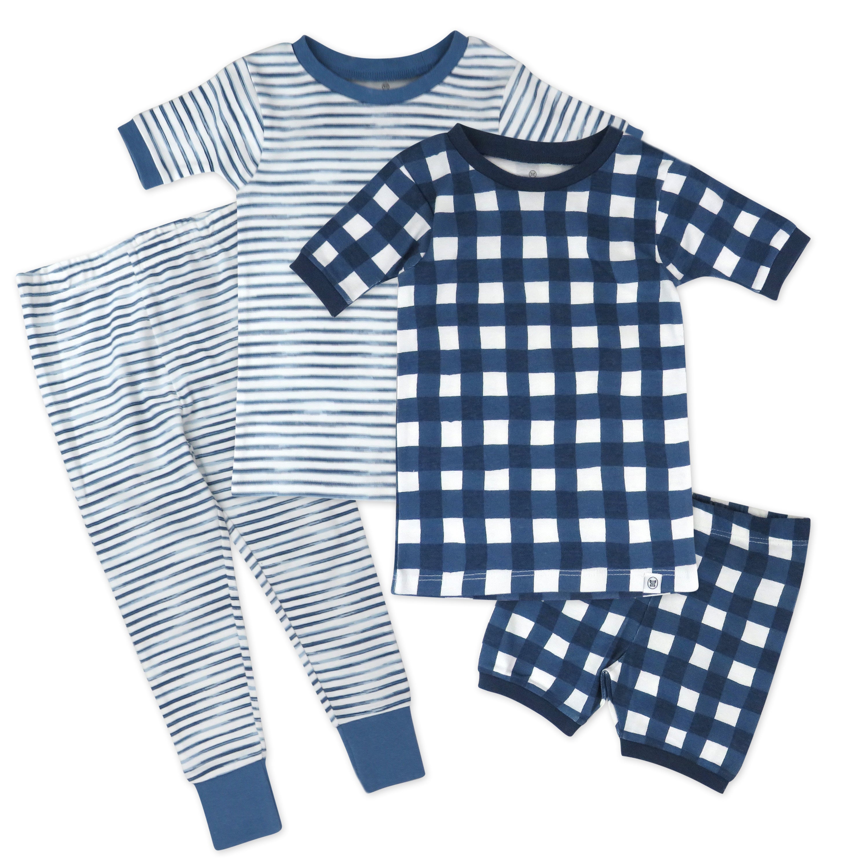  4-Piece Short Sleeve, Short and Long Leg PJ Set、mySite、layawaytickets