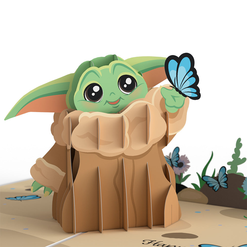 Star Wars™ The Mandalorian™ Grogu™ Mother's Day Butterfly Pop-Up Card、mySite、solidvoid