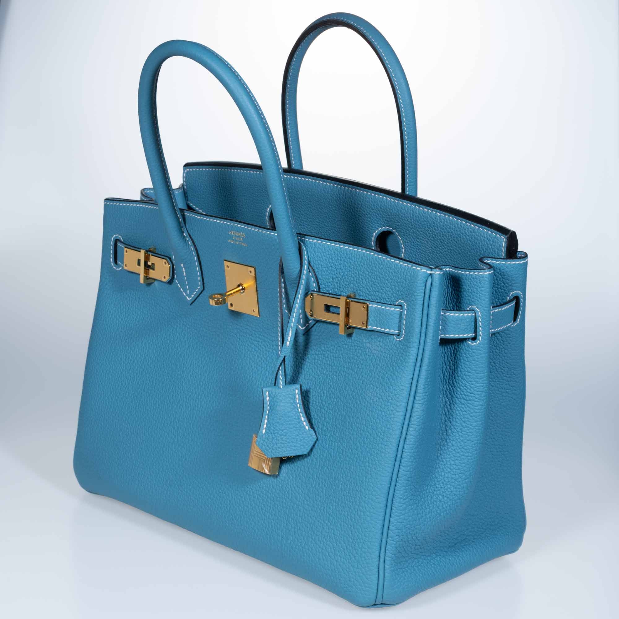 Hermès Birkin 30 Blue Jean Togo Gold Hardware、mySite、garminoutage.com