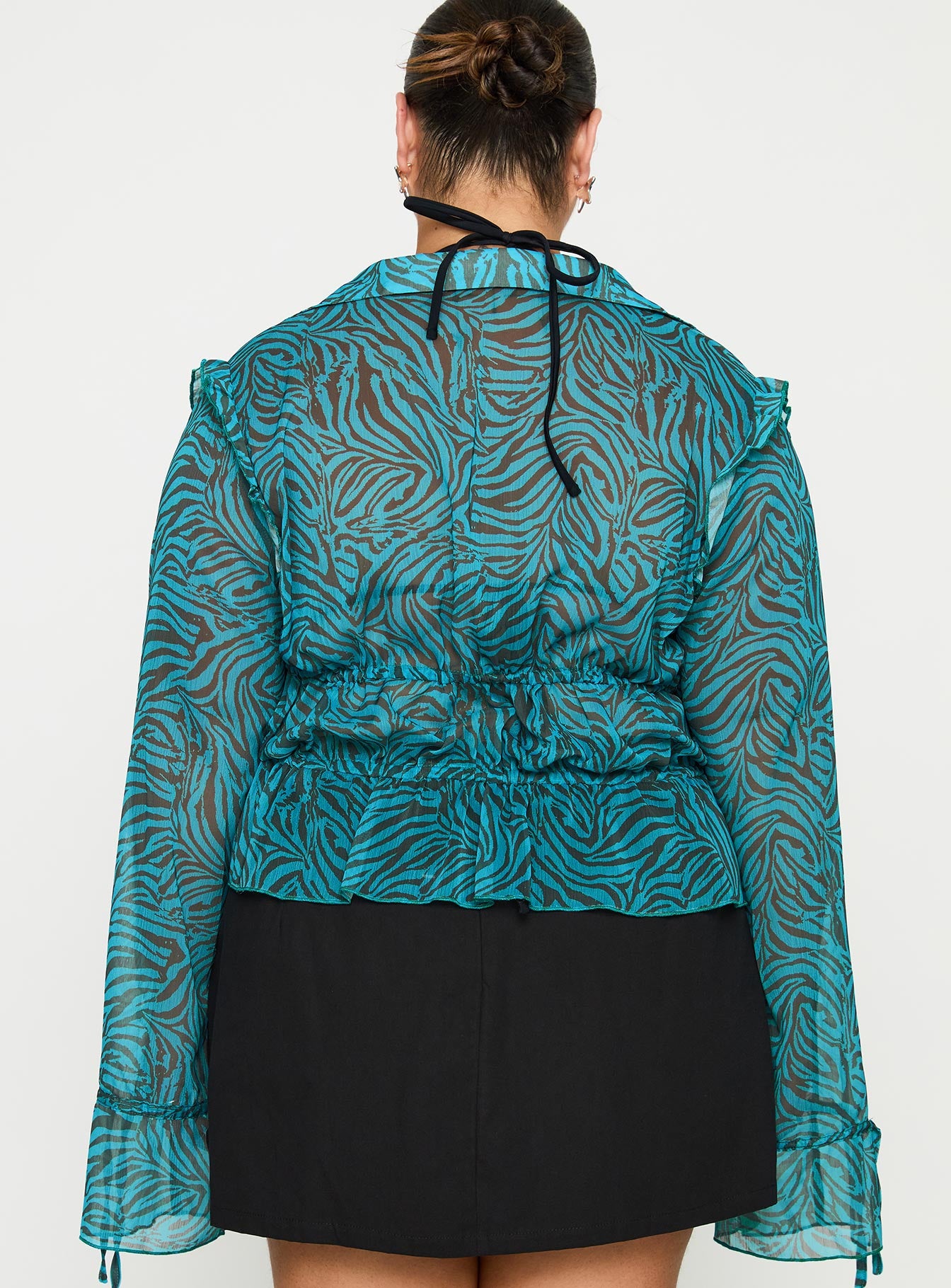 Holidaze Long Sleeve Top Zebra Curve、mySite、solidvoid