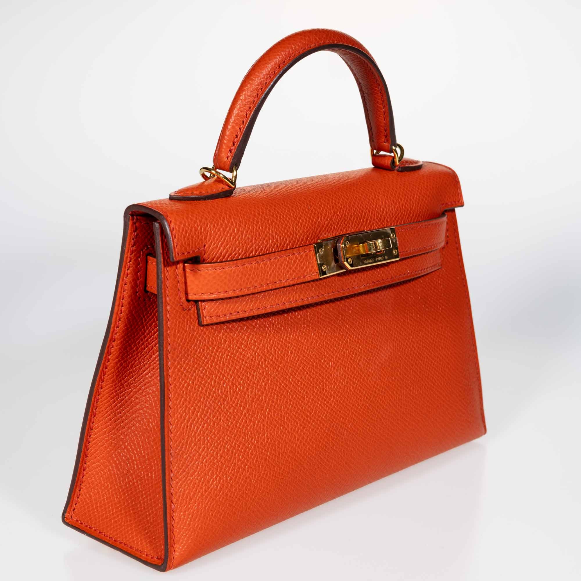 Hermès Kelly 20 Mini II Sellier Terre Battue Epsom Gold Hardware、mySite、garminoutage.com