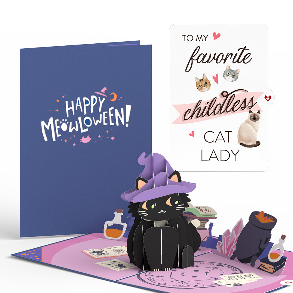 Happy Halloween Childless Cat Lady Pop-up Cards、mySite、solidvoid