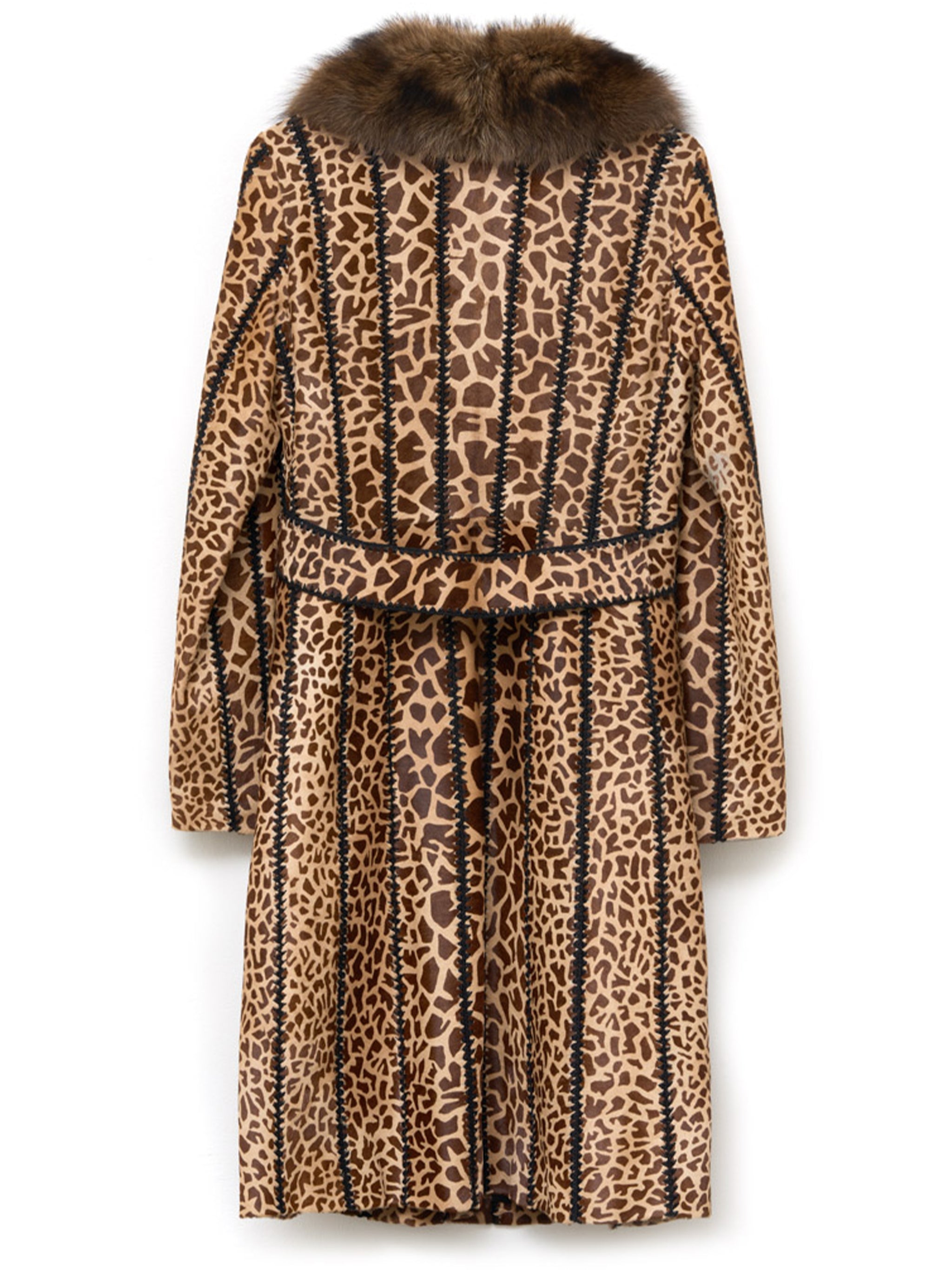 Printed Leather Coat with Fur Collar、mySite、garminoutage.com