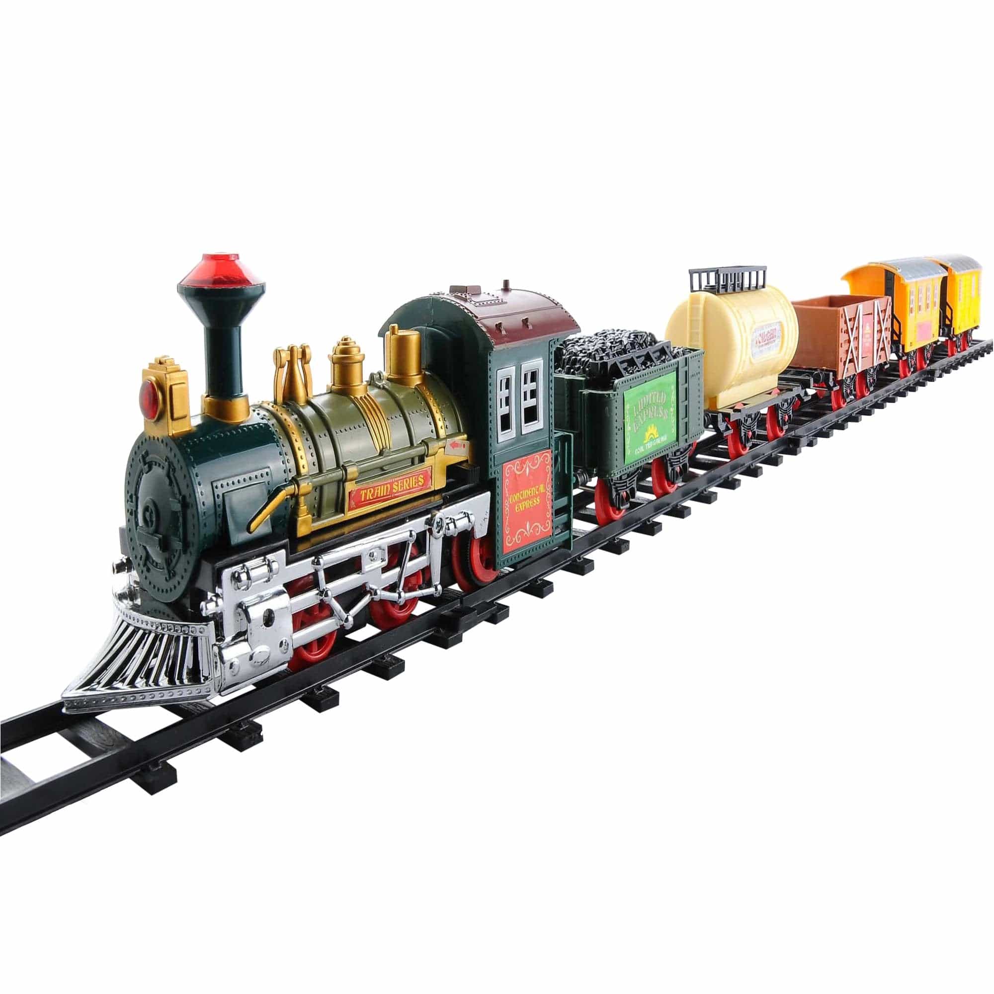 Northlight Ready to Play Animated Continental Express (18 Pieces) Battery Powered Model Train Set、mySite、g9winljtr