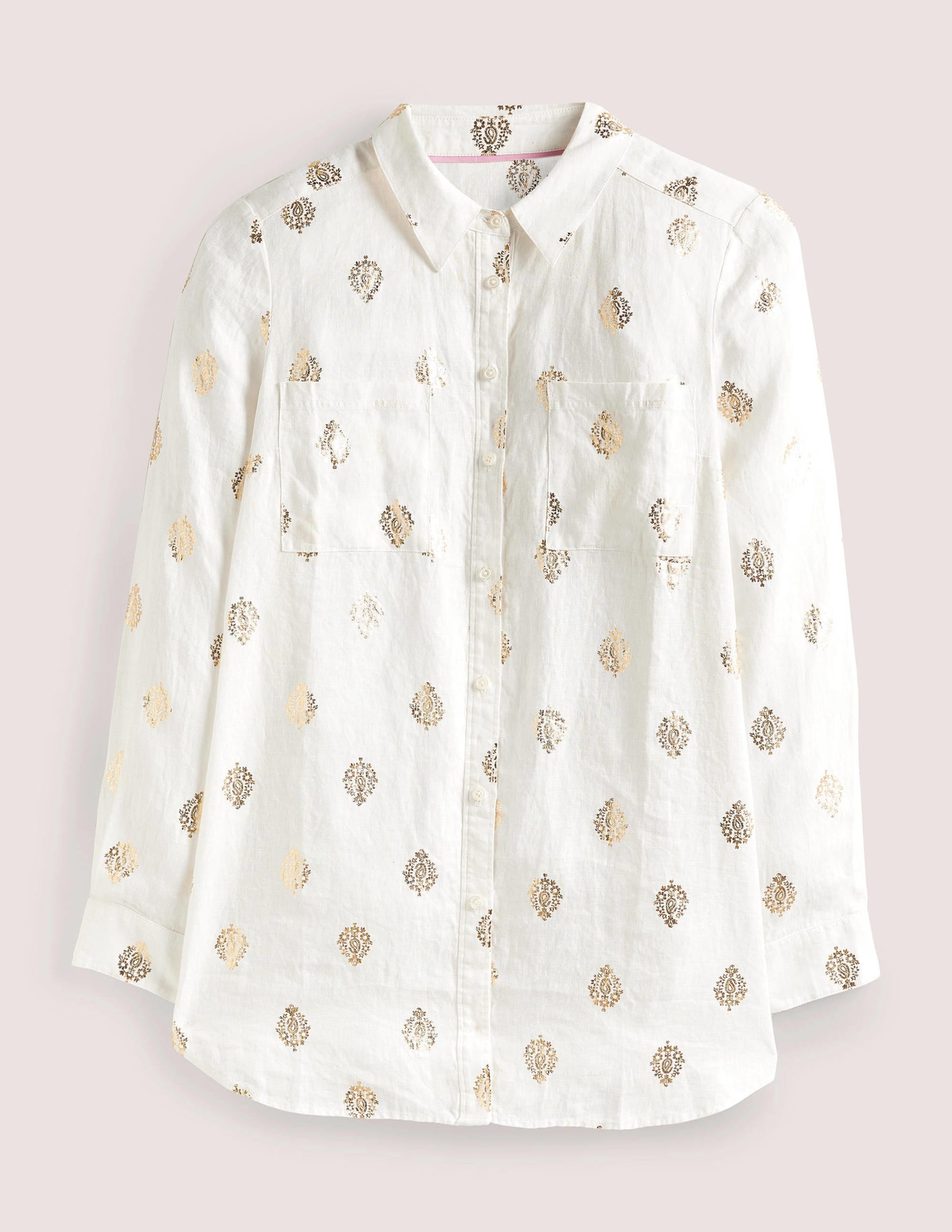  Linen Shirt-Ivory, Opulent Paisley、mySite、ashleygrahame