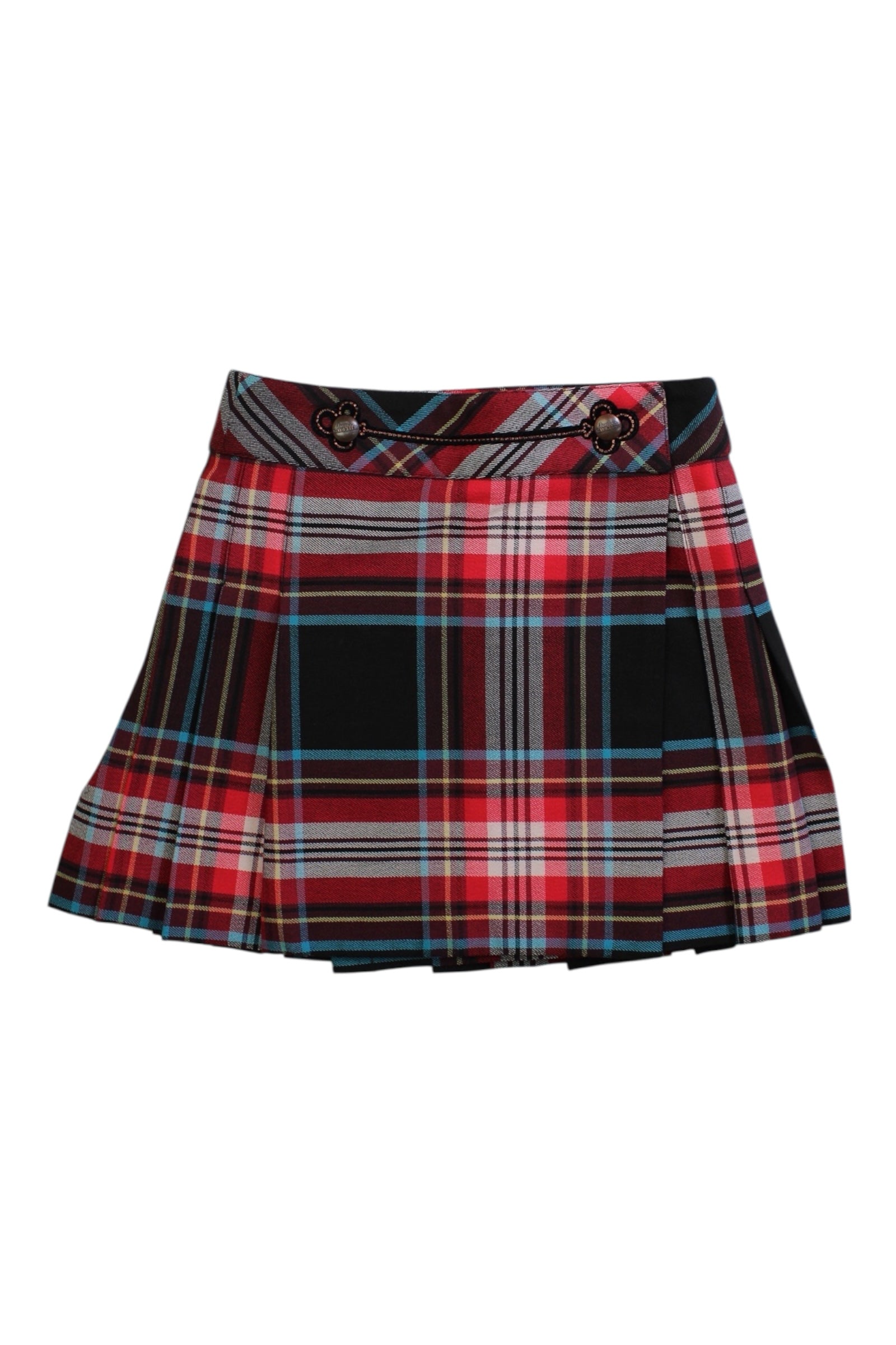 Junior Gaultier Plaid Pleated Short Skirt 5T、mySite、g9winljtr