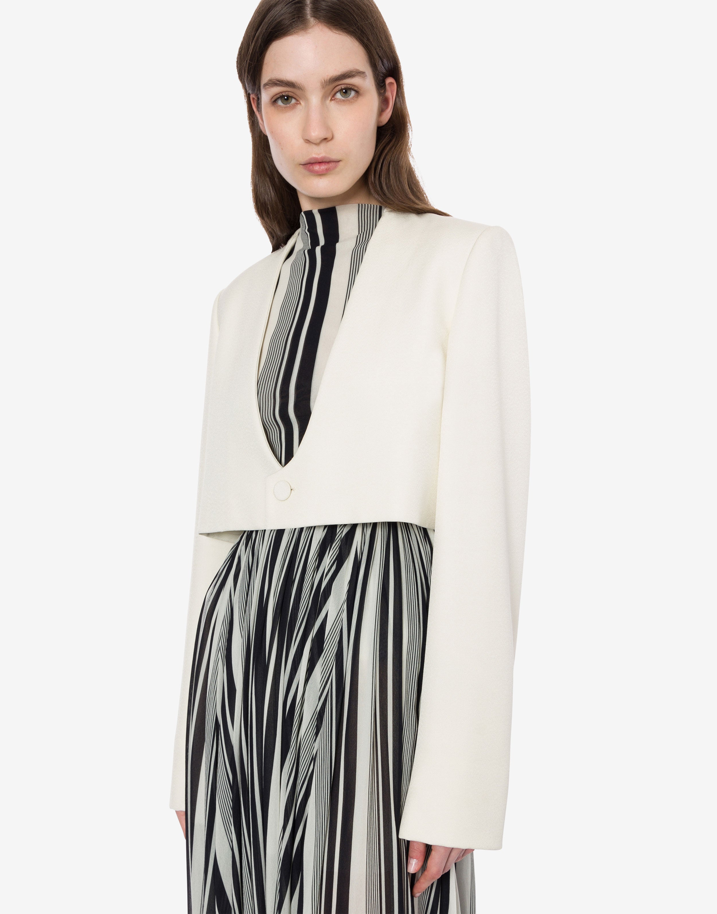 Giacca cropped in grain de poudre、mySite、aoinhome