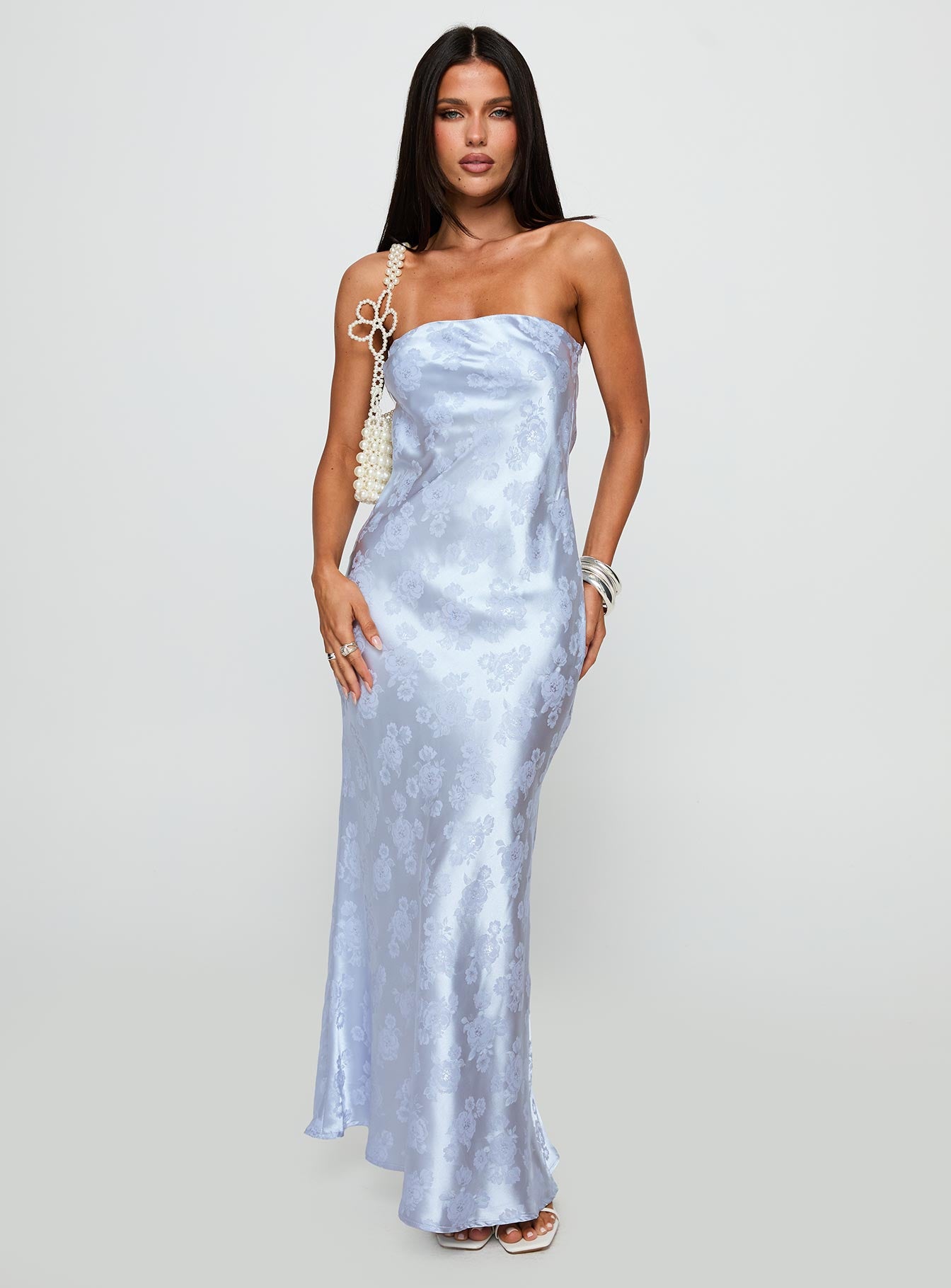 Haley Maxi Dress Blue Jacquard、mySite、solidvoid