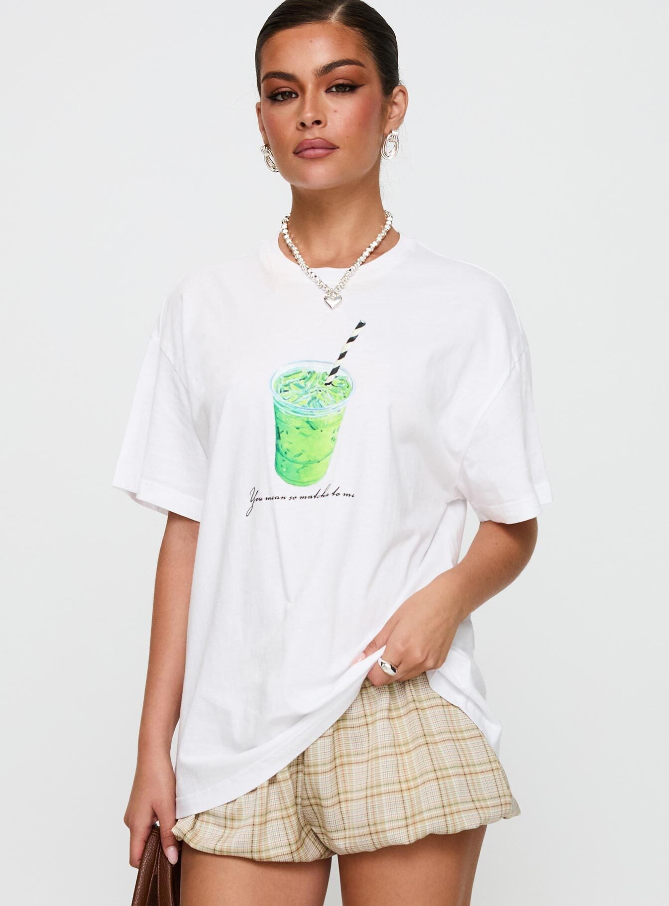 Love You So Matcha Graphic Top White、mySite、solidvoid