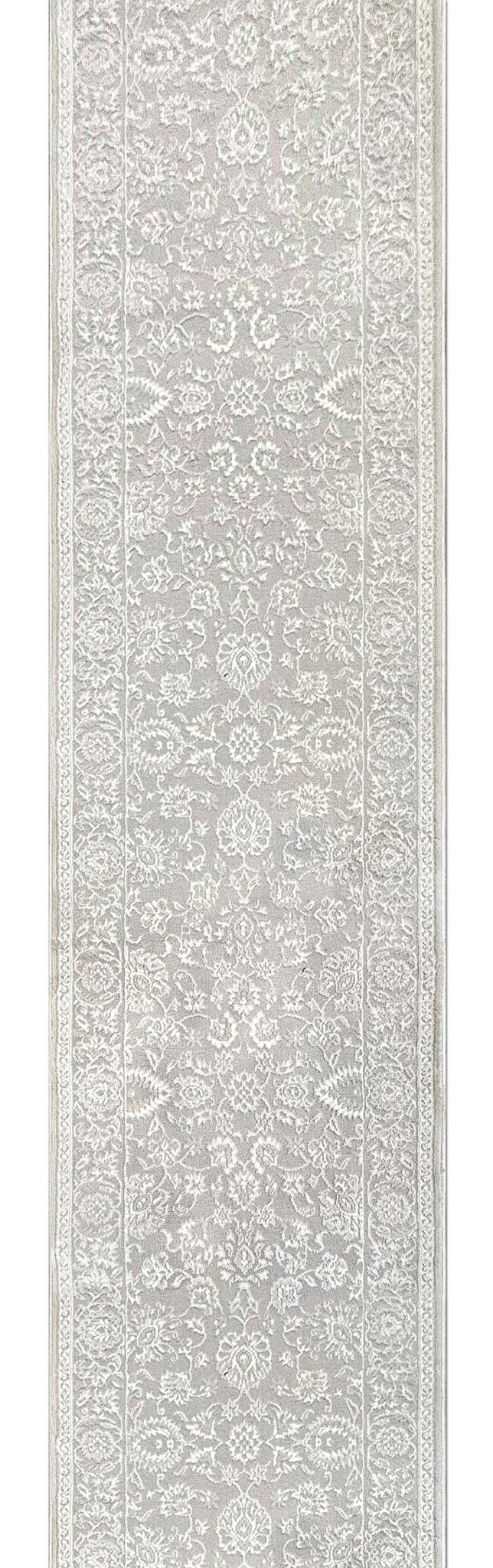 Custom Size Runner Oswin Floral Grey Choose Your Width x Choose Your Length Runner Rug - Perfect For Hallway, Stairs & Kitchen、mySite、gigharbornorthrealestate