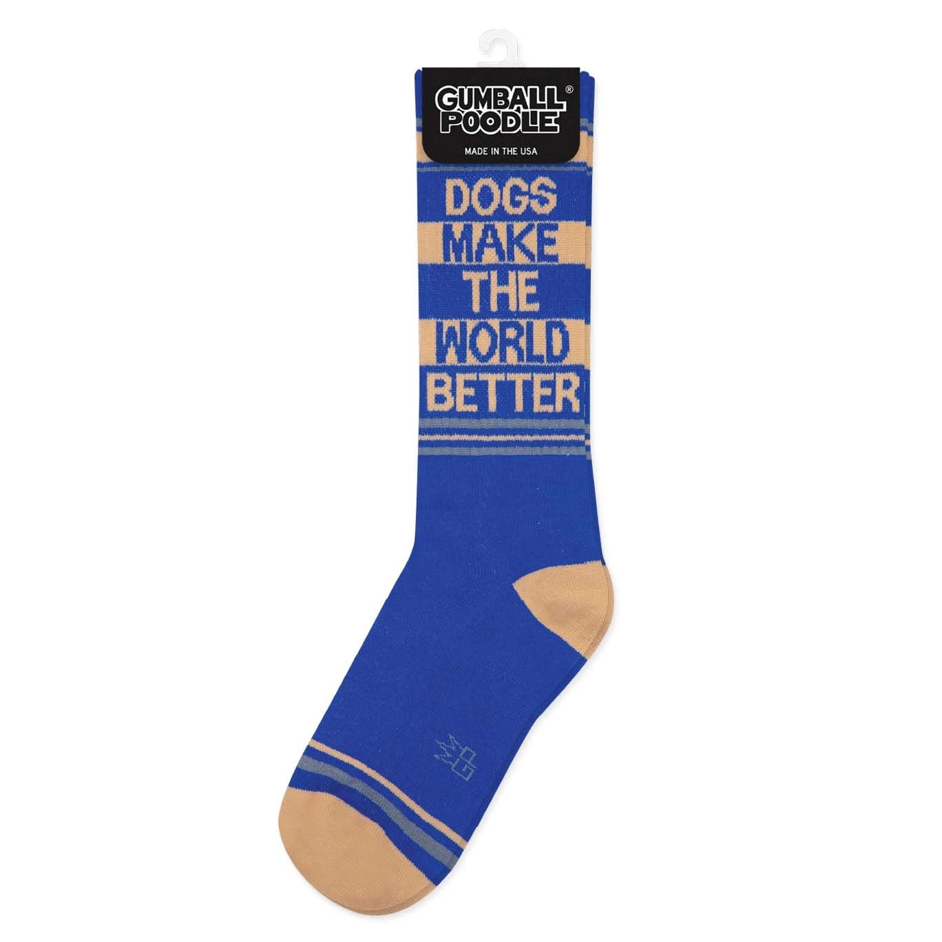 Dogs Make the World Better Gym Crew Socks、mySite、g9winljtr
