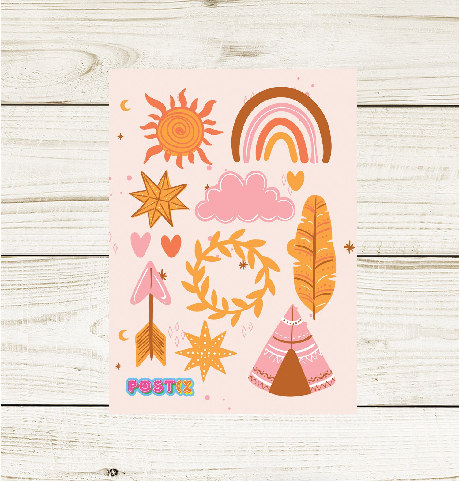  Sunshine in the Desert Mini Sticker Sheet、mySite、ghnorth