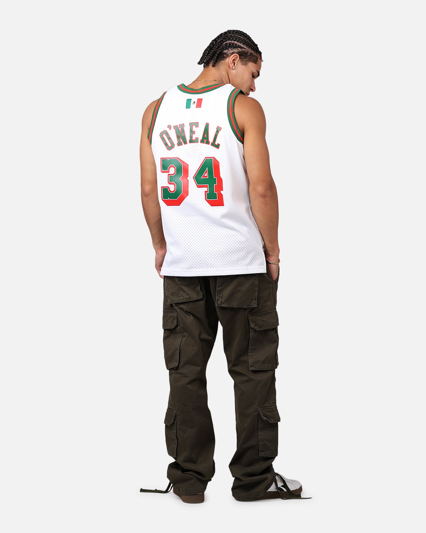Mitchell & Ness Los Angeles Lakers Shaquille O'Neal 'Viva Mexico' '96-97 Swing Jersey White/Green、mySite、zt4zffjzw