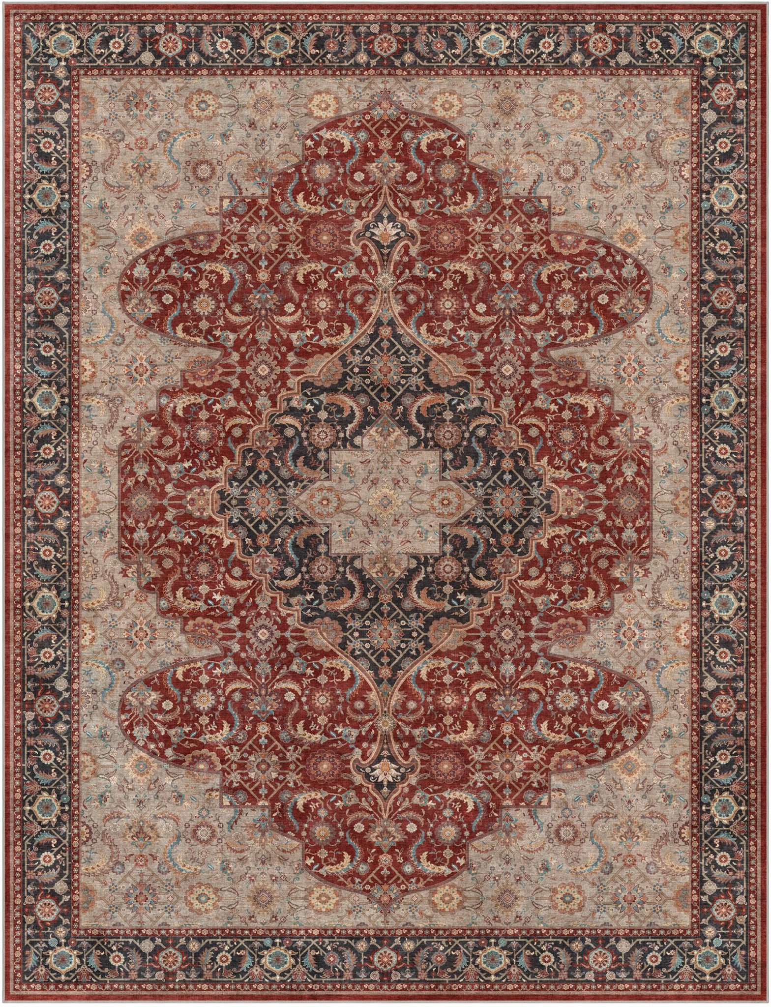 Zurich Floral Medallion Pattern Rug - Easy to Clean、mySite、gigharbornorthrealestate