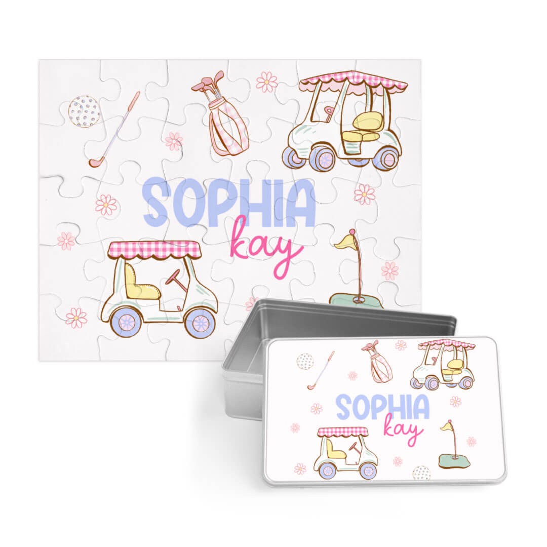  Kids Personalized 30 Piece Puzzle | Country Club Cuties Pink、mySite、layawaytickets