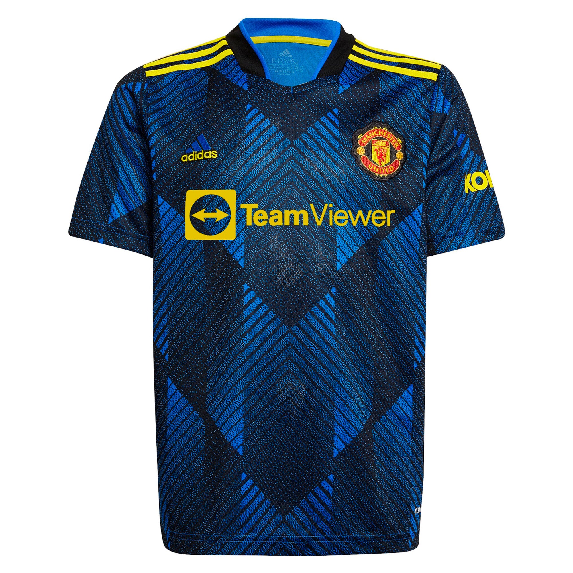 adidas Men's Manchester United 2021/22 Third Jersey Blue/Black、mySite、noshort