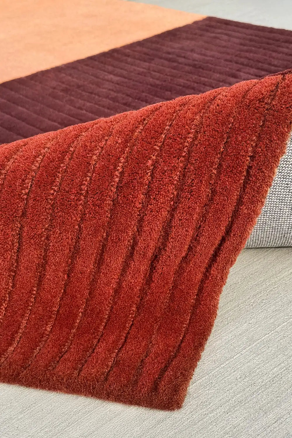 Sunset Mosaic Earth-Toned Arch Hand Tufted Wool Rug、mySite、gigharbornorthrealestate