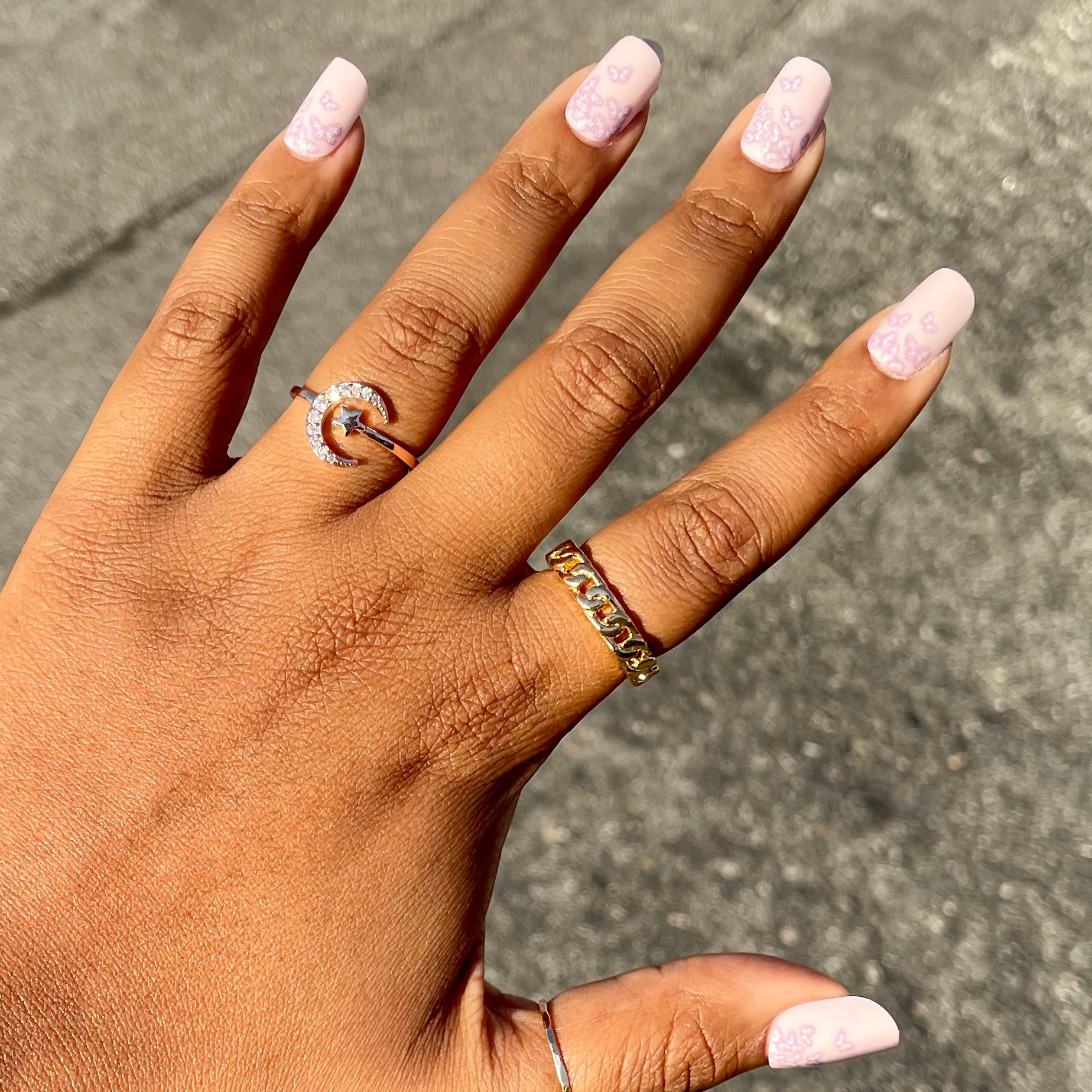 Butterfly Ombre - Press-On | Short | Squoval - Part of Set、mySite、solidvoid