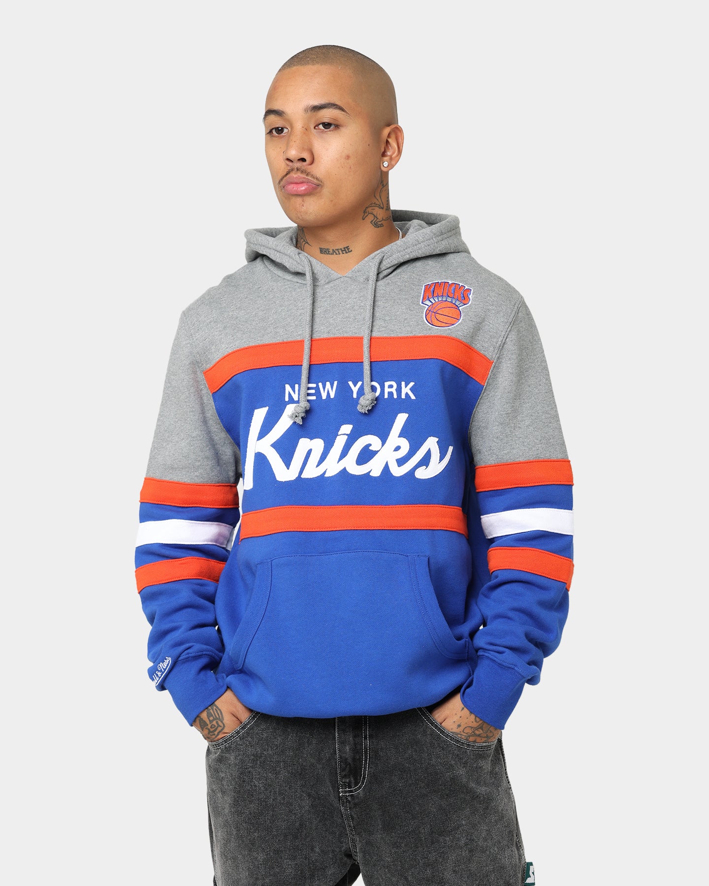 Mitchell & Ness New York Knicks Head Coach Hoodie Royal、mySite、zt4zffjzw