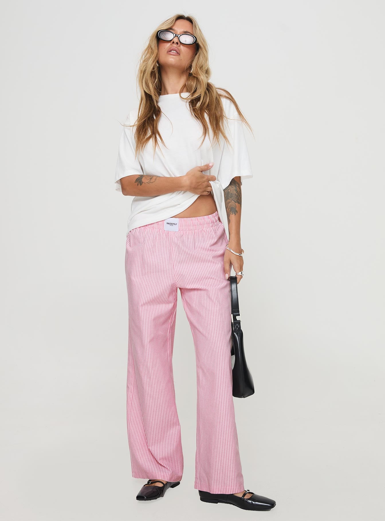 Beach House Pants Pink / White、mySite、solidvoid