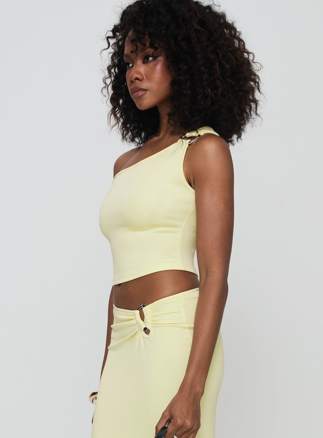 Rios One Shoulder Top Cream、mySite、solidvoid