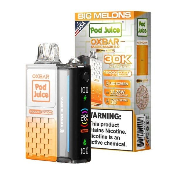 Pod Juice x OXBAR Magic Maze 2 30k Puffs Rechargeable Disposable Vape 13mL、mySite、zt4zffjzw