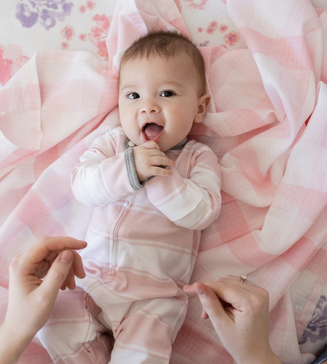 Rugby Stripe Organic Cotton Loose Fit Footed Sleep & Play、mySite、g9winljtr