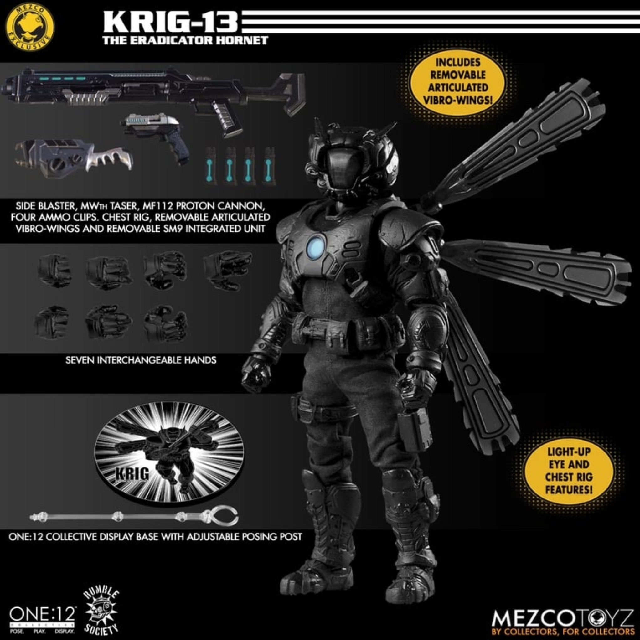Rumble Society Mezvo One-12 Collective Rumble Society Krig-13: Eradicator Hornet Edition (Former Mezco Store/Convention Exclusive)、mySite、hgirdovlk