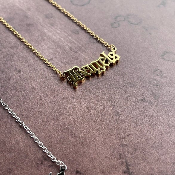 Bagels Word Necklace - Gold、mySite、topwebapps