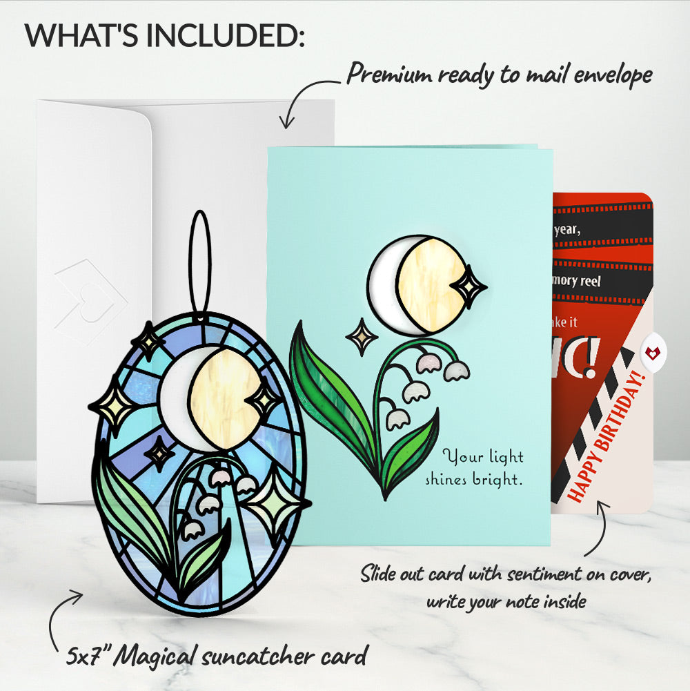 Shine Bright Twilight Bloom Birthday Suncatcher Card and Epic Reel Sentiment Set、mySite、solidvoid