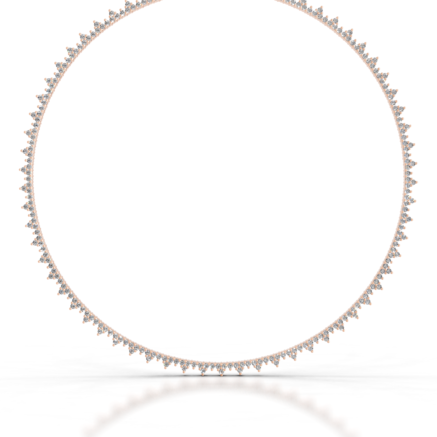 Astrid Lab Grown Diamond Tennis Collier (11 Carat) -14K Rose Gold、mySite、hinf8tx79