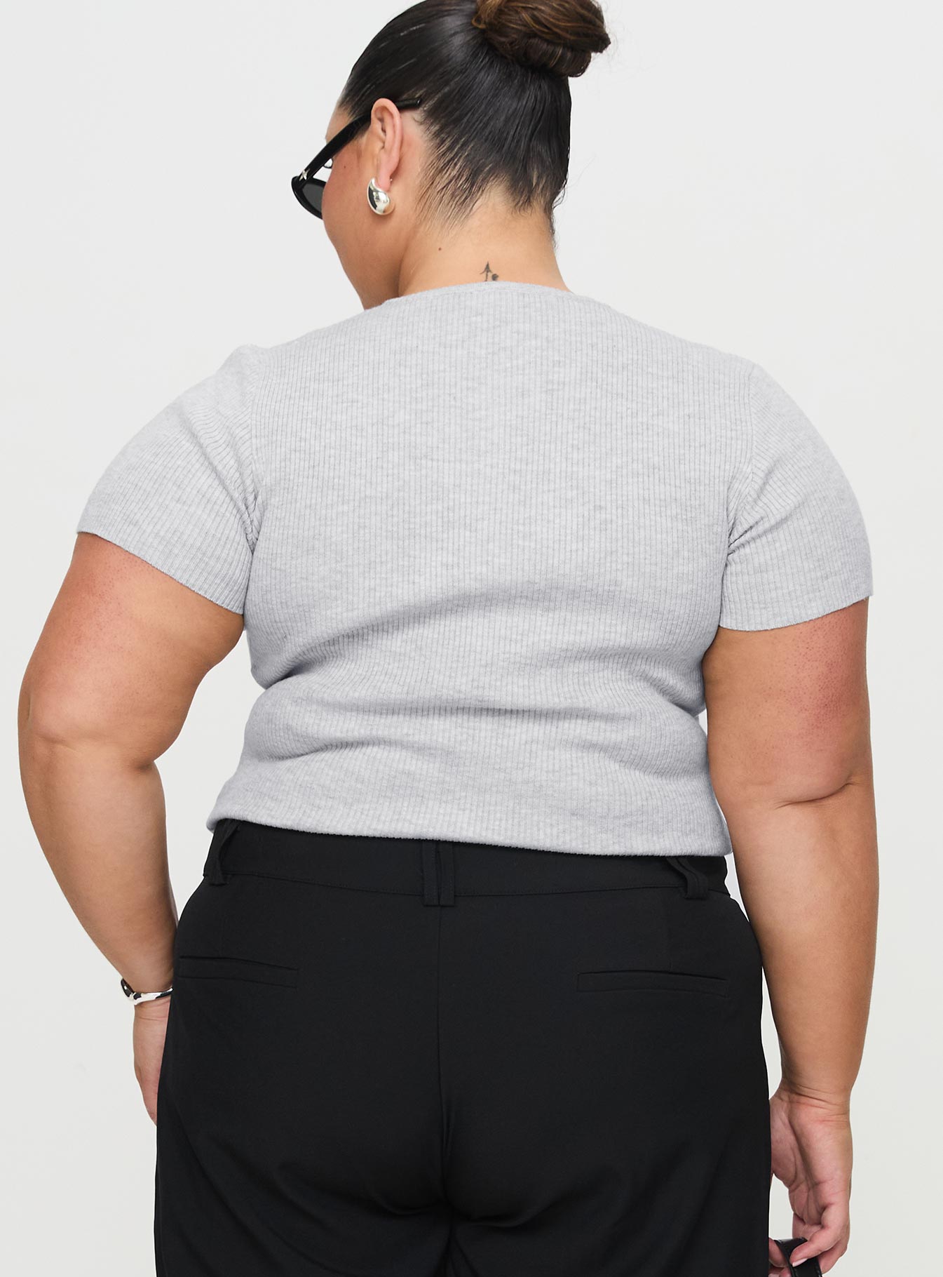 Suzu Knit Top Grey Curve、mySite、solidvoid